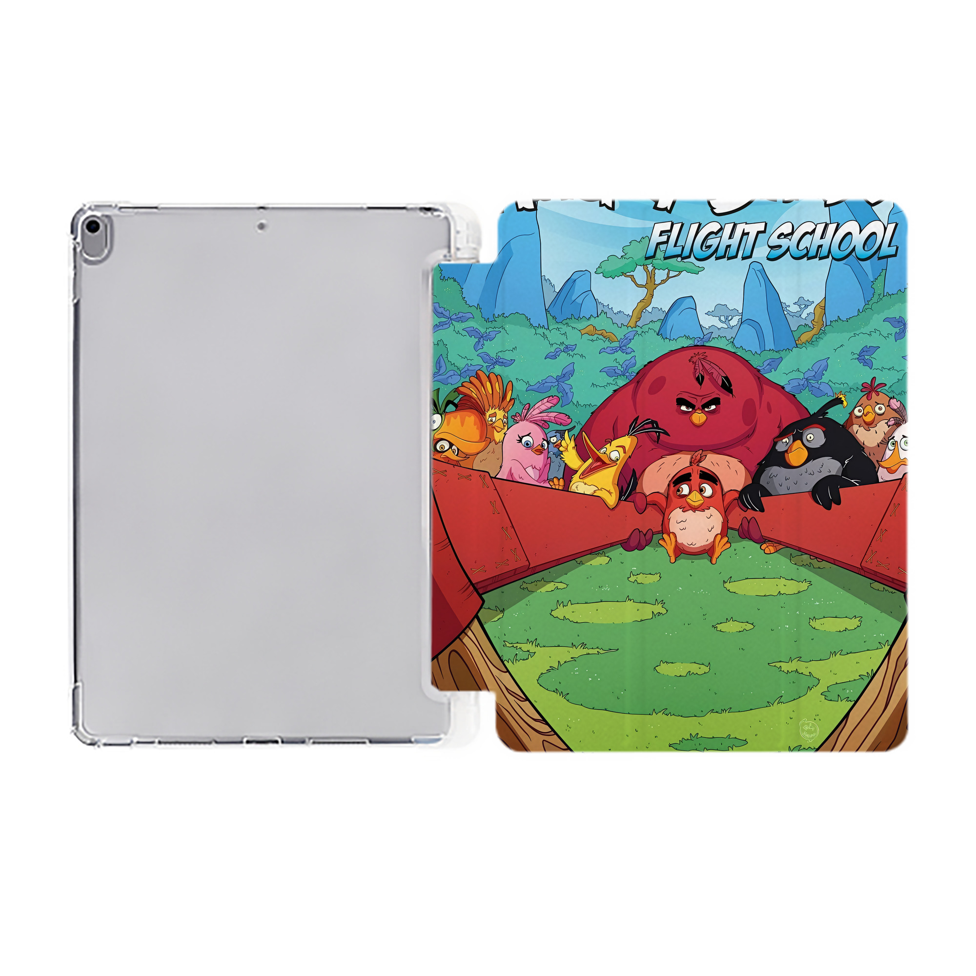 （画像用） Angry Birds アングリーバード IPad ケース ペン収納付き 三つ折りスタンド PUレザー×シリコン 対応機種9.5/10.5/10.9インチ